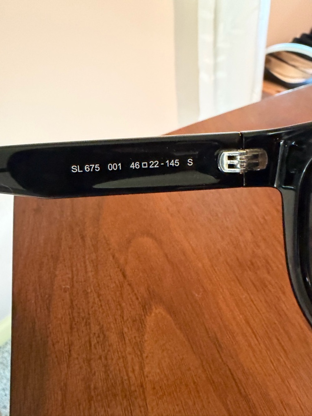 Saint Laurent Black Round Acetate Sunglasses - Picture 4 of 10